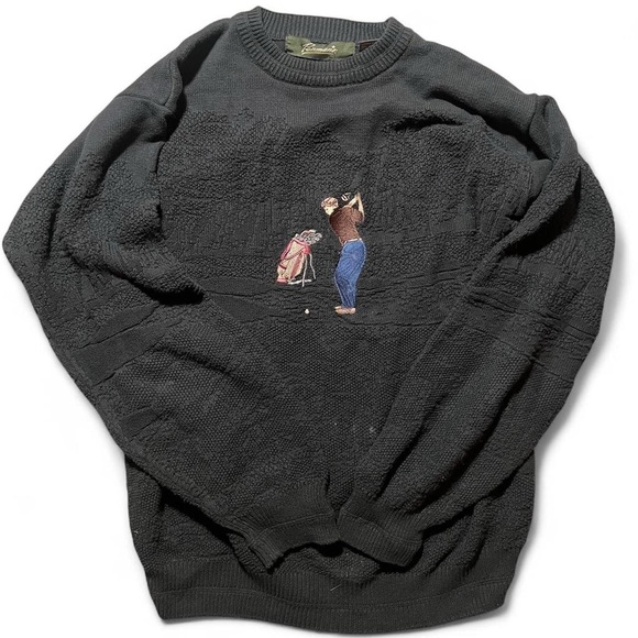 Penmans Other - Black Golf Embroidered Men's Sweater